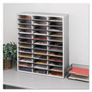 Literature Organizer, 36 Letter Compartments, 29 X 11.88 X 34.69, Dove Gray