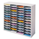 Literature Organizer, 48 Letter Compartments, 38.25 X 11.88 X 34.69, Dove Gray