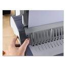 Quasar 500 Manual Comb Binding System, 500 Sheets, 18.13 X 15.38 X 5.13, Metallic Gray