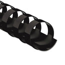 Plastic Comb Bindings, 5/8" Diameter, 120 Sheet Capacity, Black, 25/pack