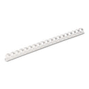 Plastic Comb Bindings, 3/8" Diameter, 55 Sheet Capacity, White, 100/pack