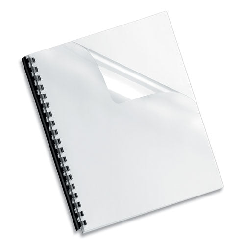 Crystals Transparent Presentation Covers For Binding Systems, Clear, With Square Corners, 11 X 8.5, 3-hole Punched, 100/pack