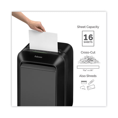 Powershred Lx180 Cross-cut Shredder, 16 Manual Sheet Capacity