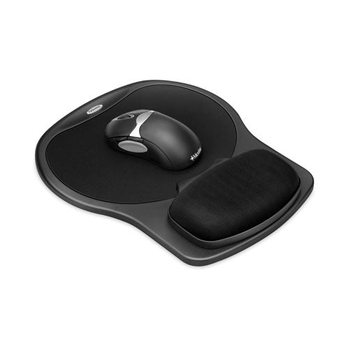 Easy Glide Gel Mouse Pad With Wrist Rest, 10 X 12, Black