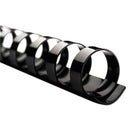 Combbind Standard Spines, 3/8" Diameter, 60 Sheet Capacity, Black, 100/box