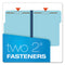 Earthwise By Pendaflex Heavy-duty Pressboard Fastener Folders, 2" Expansion, 2 Fasteners, Letter Size, Light Blue, 25/box