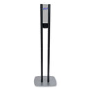 Es8 Hand Sanitizer Floor Stand With Dispenser, 1,200 Ml, 13.5 X 5 X 28.5, Graphite/silver