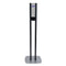 Es8 Hand Sanitizer Floor Stand With Dispenser, 1,200 Ml, 13.5 X 5 X 28.5, Graphite/silver