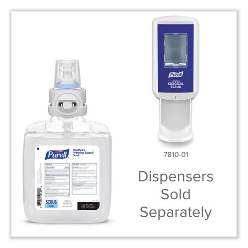 Waterless Surgical Scrub Gel Hand Sanitizer, 1,200 Ml Refill Bottle, Fragrance-free, For Cs-8 Dispenser, 2/carton