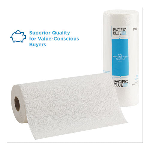 Pacific Blue Select Two-ply Perforated Paper Kitchen Roll Towels, 2-ply, 11 X 8.88, White, 100/roll