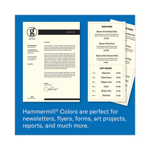 Colors Print Paper, 20 Lb Bond Weight, 8.5 X 11, Cream, 500/ream