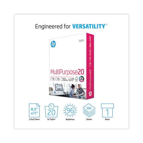 Multipurpose20 Paper, 96 Bright, 20 Lb Bond Weight, 8.5 X 11, White, 500/ream