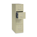 Vertical Letter File Cabinet, 4 Letter-size File Drawers, Putty, 15 X 26.5 X 52