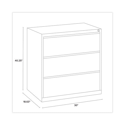 Lateral File Cabinet, 3 Letter/legal/a4-size File Drawers, Putty, 30 X 18.62 X 40.25