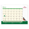 Recycled Desk Pad Calendar, Illustrated Seasons Artwork, 22 X 17, Black Binding/corners,12-month (jan To Dec): 2024