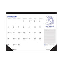 Recycled Zodiac Desk Pad Calendar, Zodiac Artwork, 17 X 22, White Sheets, Black Binding/corners, 12-month (jan-dec) 2024