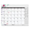 Recycled Desk Pad Calendar, Wild Flowers Artwork, 18.5 X 13, White Sheets, Black Binding/corners,12-month (jan-dec): 2024