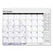 Recycled Desk Pad Calendar, Wild Flowers Artwork, 18.5 X 13, White Sheets, Black Binding/corners,12-month (jan-dec): 2024