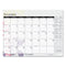 Recycled Desk Pad Calendar, Wild Flowers Artwork, 18.5 X 13, White Sheets, Black Binding/corners,12-month (jan-dec): 2024