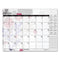 Recycled Desk Pad Calendar, Wild Flowers Artwork, 18.5 X 13, White Sheets, Black Binding/corners,12-month (jan-dec): 2024