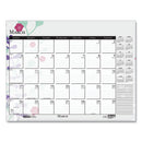 Recycled Desk Pad Calendar, Wild Flowers Artwork, 22 X 17, White Sheets, Black Binding/corners,12-month (jan-dec): 2024