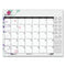 Recycled Desk Pad Calendar, Wild Flowers Artwork, 22 X 17, White Sheets, Black Binding/corners,12-month (jan-dec): 2024