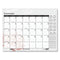 Recycled Desk Pad Calendar, Wild Flowers Artwork, 22 X 17, White Sheets, Black Binding/corners,12-month (jan-dec): 2024