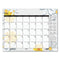 Recycled Desk Pad Calendar, Wild Flowers Artwork, 22 X 17, White Sheets, Black Binding/corners,12-month (jan-dec): 2024