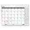 Recycled Desk Pad Calendar, Wild Flowers Artwork, 22 X 17, White Sheets, Black Binding/corners,12-month (jan-dec): 2024