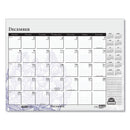 Recycled Desk Pad Calendar, Wild Flowers Artwork, 22 X 17, White Sheets, Black Binding/corners,12-month (jan-dec): 2024