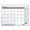 Recycled Desk Pad Calendar, Wild Flowers Artwork, 22 X 17, White Sheets, Black Binding/corners,12-month (jan-dec): 2024