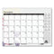 Recycled Desk Pad Calendar, Wild Flowers Artwork, 22 X 17, White Sheets, Black Binding/corners,12-month (jan-dec): 2024