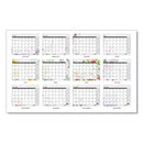 Recycled Desk Pad Calendar, Wild Flowers Artwork, 22 X 17, White Sheets, Black Binding/corners,12-month (jan-dec): 2024