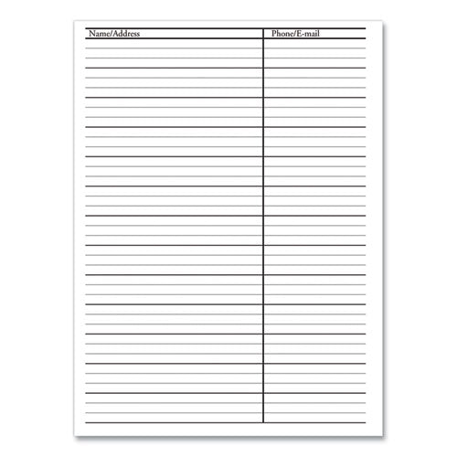 Recycled Weekly Appointment Book Ruled Without Appointment Times, 8.75 X 6.88, Black Cover, 12-month (jan To Dec): 2024