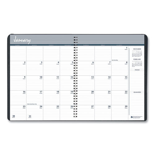 14-month Recycled Ruled Monthly Planner, 11 X 8.5, Blue Cover, 14-month (dec To Jan): 2023 To 2025