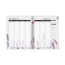 Recycled Wildflower Weekly/monthly Planner, Wildflower Artwork, 11 X 8.5, Gray/white/purple Cover, 12-month (jan-dec): 2024