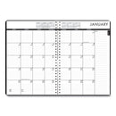 24/7 Recycled Daily Appointment Book/monthly Planner, 10 X 7, Black Cover, 12-month (jan To Dec): 2024