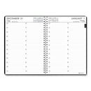 24/7 Recycled Daily Appointment Book/monthly Planner, 10 X 7, Black Cover, 12-month (jan To Dec): 2024