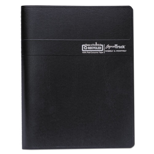 Express Track Recycled Weekly Appointment Book/monthly Planner, 8 X 5, Black Cover, 13-month (jan To Jan): 2024 To 2025