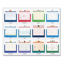 Recycled Seasonal Wall Calendar, Illustrated Seasons Artwork, 12 X 12, 12-month (jan To Dec): 2024