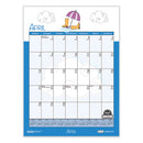 Recycled Seasonal Wall Calendar, Illustrated Seasons Artwork, 12 X 16.5, 12-month (july To June): 2023 To 2024