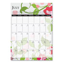 Recycled Wild Flower Wall Calendar, Wild Flowers Artwork, 12 X 16.5, White/multicolor Sheets, 12-month (jan To Dec): 2024