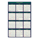 Four Seasons Business/academic Recycled Wall Calendar, 24 X 37, 12-month (july-june): 2023-2024, 12-month (jan To Dec): 2024