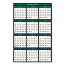 Four Seasons Business/academic Recycled Wall Calendar, 24 X 37, 12-month (july-june): 2023-2024, 12-month (jan To Dec): 2024