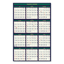 Four Season Erasable Business/academic Recycled Wall Calendar, 24 X 37, 12-month(july-june):2023-2024, 12-month(jan-dec):2024