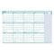 Express Track Recycled Reversible/erasable Yearly Wall Calendar, 24 X 37, White/teal Sheets, 12-month (jan To Dec): 2024