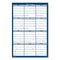 Recycled Poster Style Reversible/erasable Yearly Wall Calendar, 32 X 48, White/blue/gray Sheets, 12-month (jan To Dec): 2024