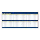 Recycled Reversible Yearly Wall Planner, 60 X 26, White/blue/yellow Sheets, 12-month (jan To Dec): 2024