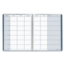 Recycled Teacher's Planner, Weekly, Two-page Spread (seven Classes), 11 X 8.5, Blue Cover