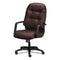 Pillow-soft 2090 Series Executive High-back Swivel/tilt Chair, Supports 300 Lb, 16.75" To 21.25" Seat, Burgundy, Black Base
